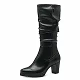 Tamaris Donna Stivali, Signora Stivali Classici,TOUCHit,Stivali in Cuoio,Stivali a Gambale Lunga,Cerniera Lampo,Stivali,Black,39 EU