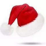 Jonami Cappello di Babbo Natale. Cappellino Tradizionale Rosso e Bianco Unisex Taglia Unica a Design Nataliazio. Accessori per Costume di Babbo Natale