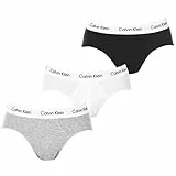 Calvin Klein Slip Hipster Uomo Confezione da 3 Cotone Elasticizzato, Multicolore (Black/White/Grey Heather), M