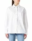 Calvin Klein Jeans CK Cotton Overshirt Camicia, Bright White, L Donna
