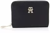 Tommy Hilfiger Poppy Med ZA, Portafogli Donna, Black, One Size