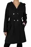 JOPHY & CO. Cappotto Doppiopetto Donna Invernale con Tasche e Bottoni (cod. 6557 & 6595) (Nero/1 (cod. 6595), M)