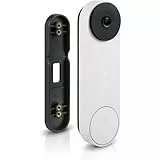 Wasserstein Supporto senza trapano compatibile con campanello Google Nest (batteria) - Evita di perforare e proteggere le pareti