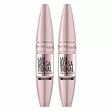 Maybelline New York Mascara Ciglia Sensazionali, Volumizzante, Effetto Ventaglio sulle Ciglia, Very Black, Confezione da 2 x 9,5 ml