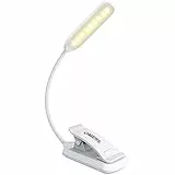 Suright 9 LEDs Luce da Lettura, USB Ricaricabile Lampada da Lettura con 3 Modalità, Dimmerabile Luce per Lettura Libri a Letto, 360° Flessibile Collo Lampada Libro con Clip per Libri, Tablet, Letto