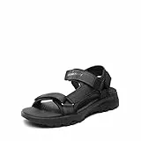 DREAM PAIRS Sandali Sportivi Piatti Donna Estate Leggere Scarpe da Spiaggia Sandali da Trekking Comodi e Casual Donna Tutto Nero SDSA2320W-E Taglia 40 (EUR)
