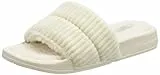 Fitflop Iqushion Velluto a Coste Pool Slide II, Sandali a Ciabatta Donna, Avorio (Ivory), 41 EU
