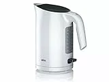 Braun Household WK 3110 WH Bollitore | Capacità 1,7 l | 3.000 Watt | Sistema di cottura a pressione | Filtro anticalcare rimovibile | Grande indicatore del livello dell'acqua | Senza BPA | Bianco