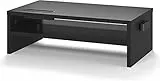 BONTEC Supporto per Monitor in Legno da Scrivania per Smartphone e Gestione dei Cavi, Ergonomico, per Laptop, Computer, W420 x D235 x H142mm (2 Livelli)