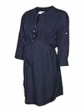 Mamalicious MLMERCY 3/4 Woven Tunic Noos Eco A. Camicetta Lunga, Navy Blazer, S Donna