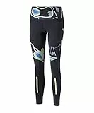 PUMA Individualliga-Calze da Donna, Collant, Parisian Night-Fizzy Light, L