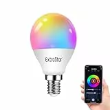 EXTRASTAR Lampadina Alexa E27 Wifi,2700k-6500k,Lampadine LED Intelligence RGBCW 4.9W Wifi, Compatibile con Alexa e Google Home, 1 Pcs