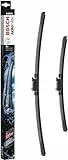 Bosch Automotive Tergicristalli Aerotwin A555S, Lunghezza 600Mm/400Mm, Set parabrezza nero (per Audi, Seat, Skoda e Volkswagen)