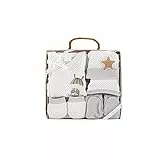 Interbaby Set Regalo, Corredino da 5 pezzi per neonati'Paracaidista', grigio