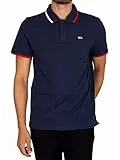 Tommy Jeans TJM REG FLAG NECK POLO, Uomo, Twilight Navy, L