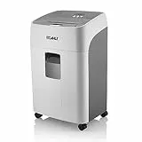 Dahle 35314 - Distruggidocumenti P4 con taglio a frammenti e alimentatore automatico di carta, 300 fogli, colore: Bianco/Grigio