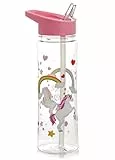 Puckator Unicorno Borraccia, Plastica Infrangibile Senza BPA, Multicolore, Unica, 157 unità