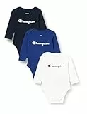 Champion Legacy Legacy American Classics TD - Newborn 3-Pack Body per Bambino, Blu Marino/Bianco/Blu Marittimo, 6-9 Mesi Bimbo 0-24 FW23