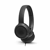 JBL Tune 500 Cuffie Sovraurali, Cuffia On Ear con Microfono e Comando Remoto ad 1 Pulsante, bluetooth, cablato, elimina i rumori, Leggere e Pieghevoli, Da Viaggio, Nero