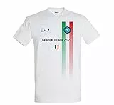 SSC NAPOLI T-Shirt CELEBRATIVA Campioni d'Italia 22/23, Adulto, XXL, Bianco