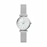 Fossil Orologio Carlie da donna, movimento al quarzo, cassa in acciaio inossidabile 29 mm con bracciale in acciaio inossidabile, ES4432