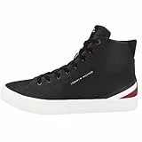 Tommy Hilfiger TH Hi Vulc Core Lth, Sneaker Vulcanizzata Uomo, Nero, 42 EU