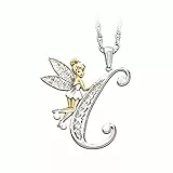 LILY123 Moda Elfi Fata Lettera Iniziale Nome Ciondolo Collana per Le Donne Ragazze, Alfabeto Capitale 26 A-Z Fortunato Sliver Maglione Catena clavicola Collana Gioielli Regali
