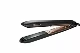 Panasonic EH-PHS9 Piastra Professionale per Capelli, Tecnologia Nanoe per Capelli Idratati, Brillanti e Setosi, 5 Livelli di Temperatura, Rivestimento in Ceramica, Autospegnimento, Nero/Oro Rosa
