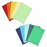 Quanerba 10 Kraft Quaderni A5 a righe, quadernino appunti, Blocco Note Colori assortiti Rigatura 1R, taccuino quaderno Pacco da 30 Fogli (A5)