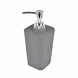 Douceur d'Intérieur Dispenser di Sapone Effetto Soft Touch 7 x 7 x 17,5 cm Vitamina Grigio