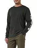 Carhartt T-shirt Logo Sleeve Graphic a manica lunga, Relaxed Fit, T-Shirt Uomo, Verde (Torba), L