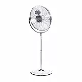 Tristar VE-5975 Ventilatore a piantana – 30 W – 25 cm Ø – Altezza regolabile 80 cm – 3 Velocità – Oscillante 85° – Manico Integrato (100 W)