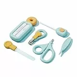 Set Per la Cura Del Bambino - MKNZOME Kit Igiene Neonato Set di Accessori, Set di Igiene e Benessere Set Per Manicure per Bambini Ottima Idea Regalo, 6 Accessories (Blu)