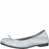MARCO TOZZI 2-2-22100-28 Damen Leder Ballerina, Donna, Bianco, 38 EU