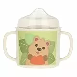 THUN, Set per la Pappa Indoor Completo di Piattino, Bicchiere e Cucchiaio, Versione Piccolo in Colore Verde, Linea Baby, Ciotola 250 ml, Tazza 200 ml