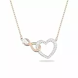 Swarovski CollanaSwarovski Infinity, Infinito e cuore, Bianco, Mix di placcature
