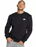 ALPHA INDUSTRIES Basic Sweater Small Logo Felpa, Black, L Uomo