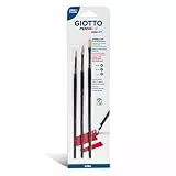 Giotto set 3 pennelli punta piatta serie Art 577 n° 0/2/4
