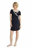C&A Donna Camicia da Notte Moda Premaman Blu Scuro S