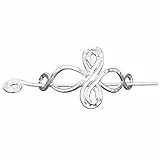 Lurrose - Fermaglio per capelli con nodo celtico in metallo, stile vintage, accessorio per capelli da donna
