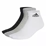 adidas Cushioned Sportswear 3 Pairs Calzini, Medium Grey Heather/White/Black, M