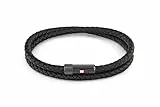 Tommy Hilfiger Jewelry Braccialetto da Uomo In Pelle Nero - 2790262S