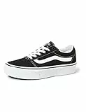 Vans Ward Platform, Sneaker, Donna, (Canvas) Black/White, 37 EU
