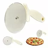 Rotella Tagliapizza - Ruota in Acciaio Inox Grande Formato Rondella Taglia Pizza Focaccia e Manico Ergonomico con Salvadita