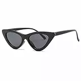 kimorn Occhi Di Gatto Occhiali Da Sole Per Donna Clout Goggles Cerniere In Metallo Bicchieri K0566 (Nero)