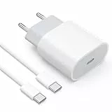 Caricatore iPhone 15 - Certificato Apple MFi - Caricatore Rapido USB C 20W con Cavo USB C Ricarica Rapida 2M per iPhone 15/15 Plus/15 Pro/15 Pro Max/iPad Pro 12.9/11 inch, Air 5 4, Mini 6 - Bianco