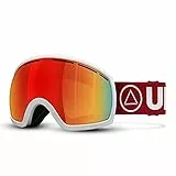 Uller - Occhiali da Sci Verticali, Unisex, da Adulto, Unisex Adulto, UL-006, Bianco/Rosso, Taglia Unica