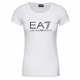 Emporio Armani Maglietta T-Shirt Donna 8NTT63 TJ12Z, Manica Corta, Girocollo (Bianco, M)