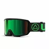 Uller Cliff - Maschere da Sci, Unisex Adulto, Unisex Adulto, UL-007, Nero/Verde, Taglia Unica