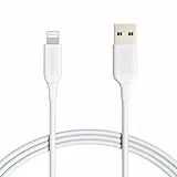 Amazon Basics - Cavo di ricarica Lightning-USB-A, certificato MFi, serie Advanced, per iPhone, bianco, 1,8 m, confezione da 2